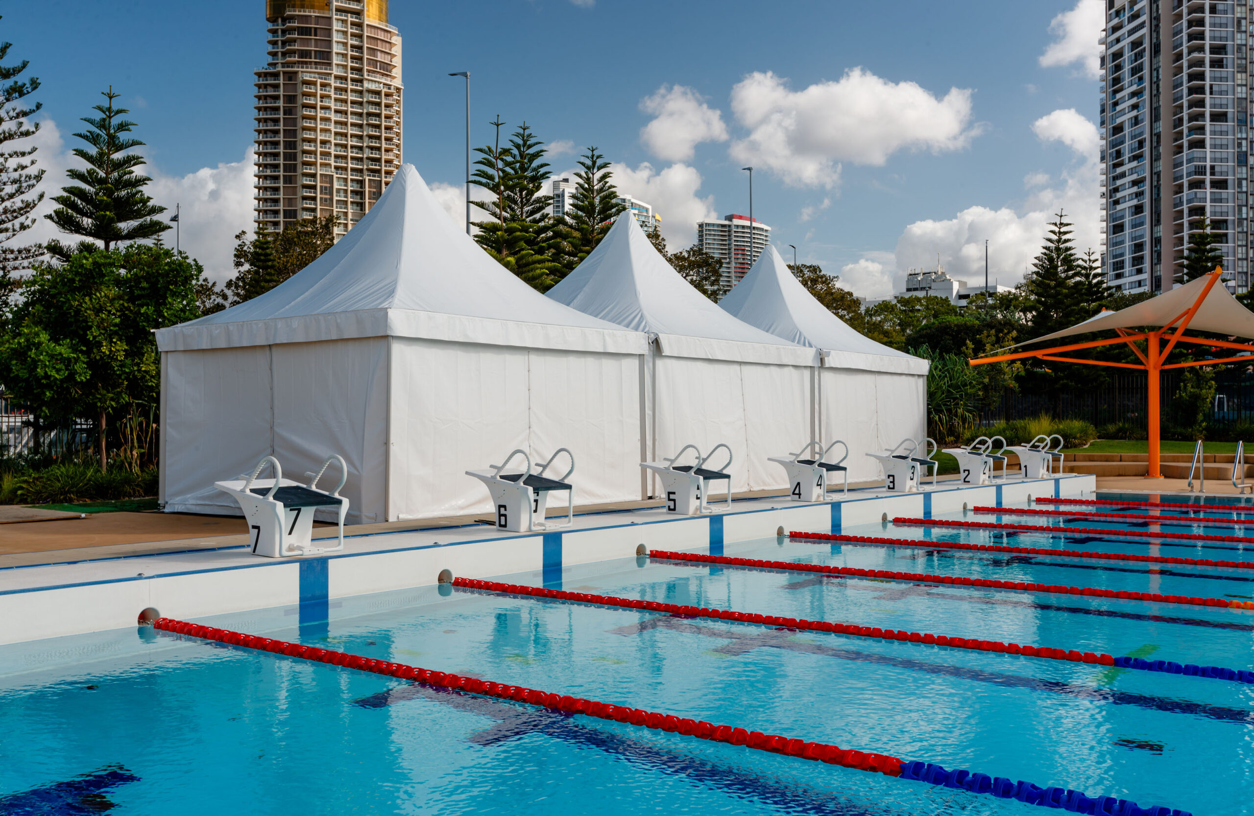 Pagoda Structures Ideal for Swimming Australia Championships