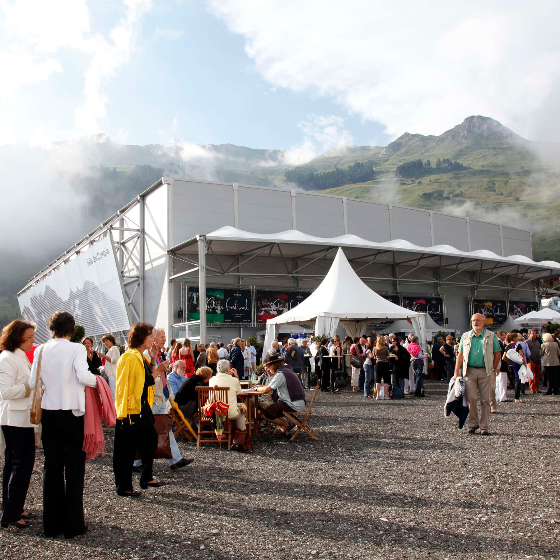 Marquee Hire and Semi-permanent event structure. festival and event structures